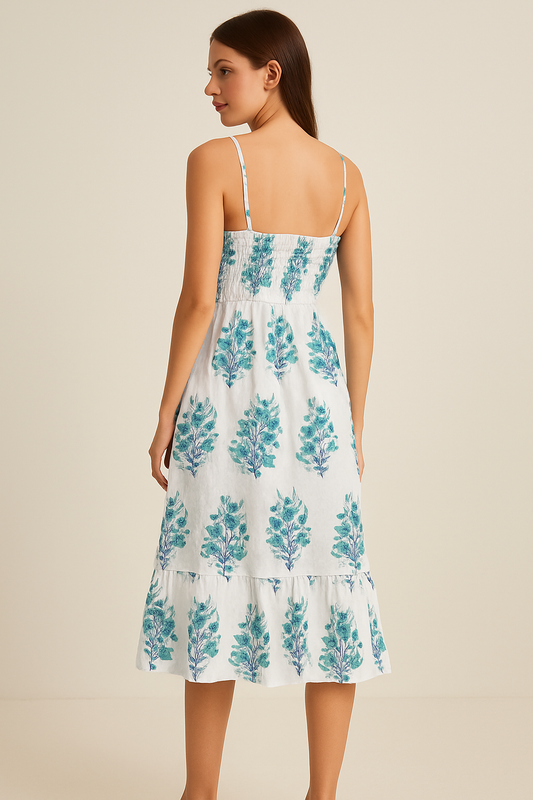 White&Green ONE PIECE