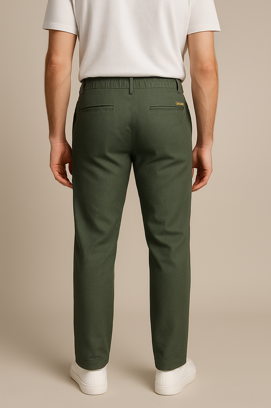 LINEN PANTS (Dark Green)
