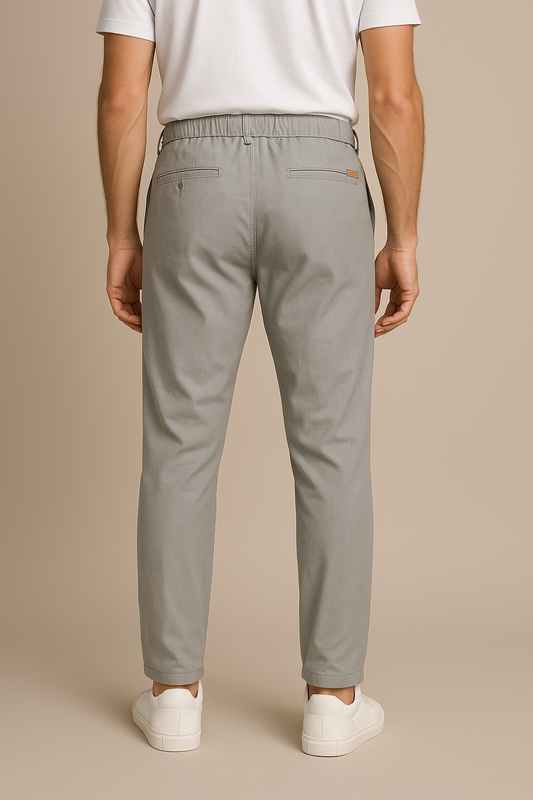LINEN PANTS (Light Grey)