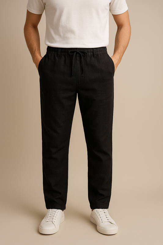 LINEN PANTS (Black)