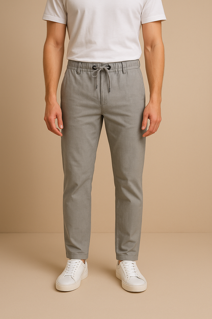 LINEN PANTS (Light Grey)